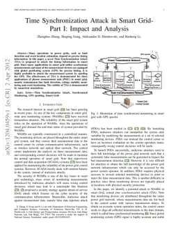 Time Synchronization Attack in Smart Grid-Part I: Impact and Analysis