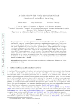 A collaborative ant colony metaheuristic for distributed multi-level
  lot-sizing
