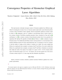 Convergence Properties of Kronecker Graphical Lasso Algorithms