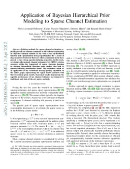 Application of Bayesian Hierarchical Prior Modeling to Sparse Channel
  Estimation