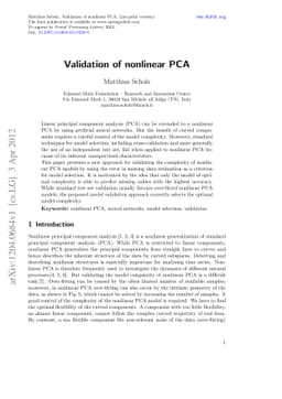 Validation of nonlinear PCA