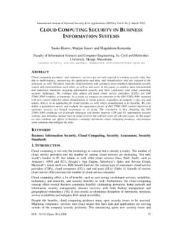 Cloud Computing Security in Business Information Systems