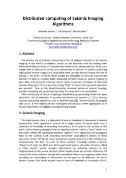 Distributed computing of Seismic Imaging Algorithms
