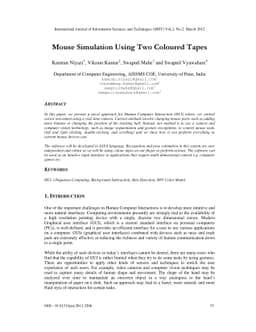 Mouse Simulation Using Two Coloured Tapes