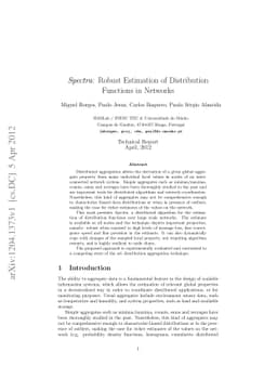 Spectra: Robust Estimation of Distribution Functions in Networks