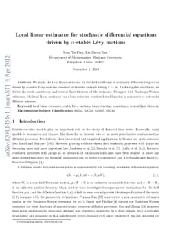 Local linear estimator for stochastic differential equations driven by
  $α$-stable Lévy motions
