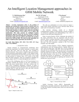 An Intelligent Location Management approaches in GSM Mobile Network
