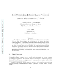 How Correlations Influence Lasso Prediction