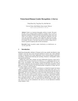 Vision-based Human Gender Recognition: A Survey