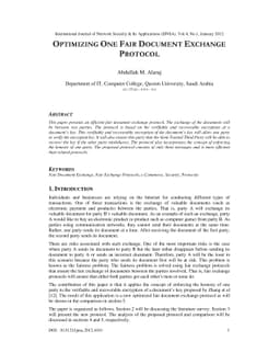 Optimizing One Fair Document Exchange Protocol