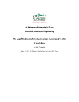 The Lego Mindstorms Robotics Invention Systems 2.0 Toolkit: A Study Case