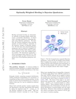 Optimally-Weighted Herding is Bayesian Quadrature