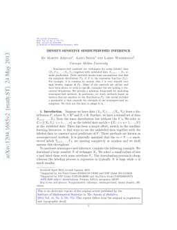 Density-sensitive semisupervised inference