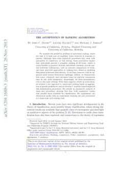 The asymptotics of ranking algorithms