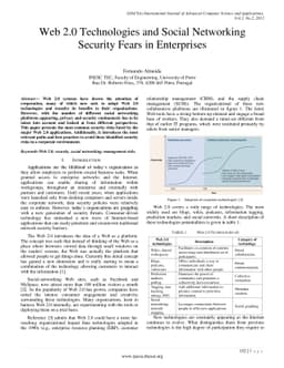 Web 2.0 Technologies and Social Networking Security Fears in Enterprises
