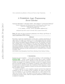 A Probabilistic Logic Programming Event Calculus