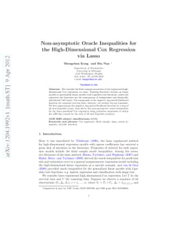 Non-asymptotic Oracle Inequalities for the High-Dimensional Cox
  Regression via Lasso