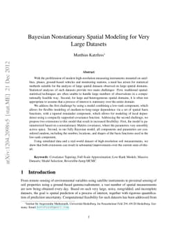 Bayesian Nonstationary Spatial Modeling for Very Large Datasets
