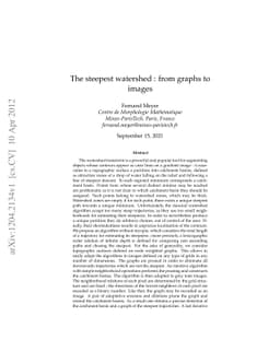 The steepest watershed: from graphs to images