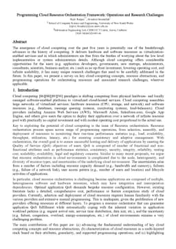 Programming Cloud Resource Orchestration Framework: Operations and
  Research Challenges
