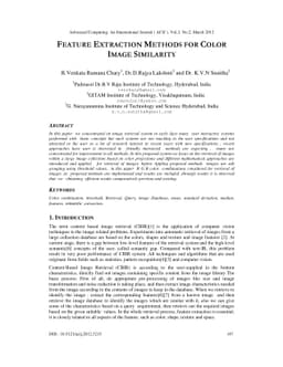Feature Extraction Methods for Color Image Similarity