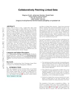 Collaboratively Patching Linked Data
