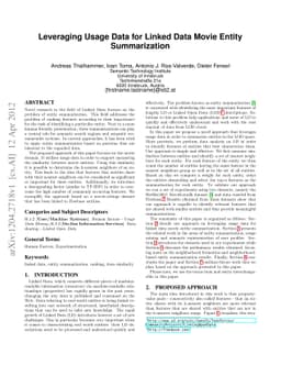 Leveraging Usage Data for Linked Data Movie Entity Summarization