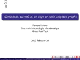 Watersheds, waterfalls, on edge or node weighted graphs