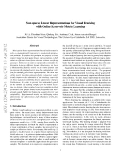 Non-sparse Linear Representations for Visual Tracking with Online
  Reservoir Metric Learning