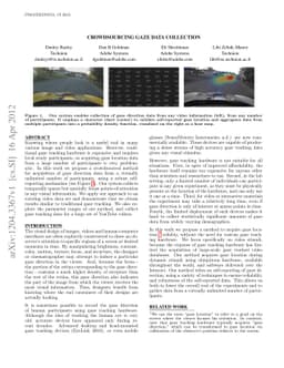 Crowdsourcing Gaze Data Collection