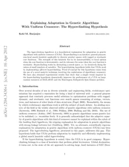 Explaining Adaptation in Genetic Algorithms With Uniform Crossover: The
  Hyperclimbing Hypothesis