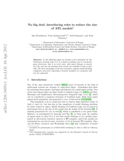 No big deal: introducing roles to reduce the size of ATL models