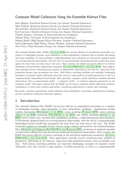 Computer Model Calibration using the Ensemble Kalman Filter