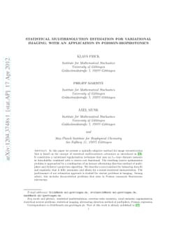 Statistical Multiresolution Estimation for Variational Imaging: With an
  Application in Poisson-Biophotonics