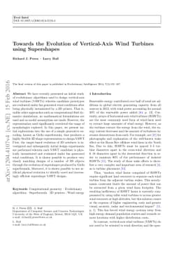 Towards the Evolution of Vertical-Axis Wind Turbines using Supershapes