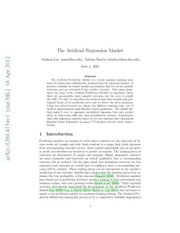 The Artificial Regression Market