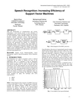 Speech Recognition: Increasing Efficiency of Support Vector Machines