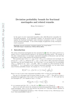 Deviation probability bounds for fractional martingales and related
  remarks