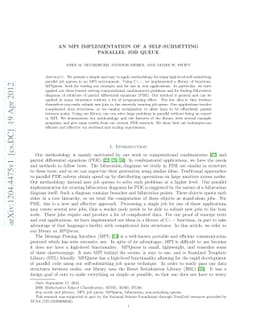 An MPI Implementation of a Self-Submitting Parallel Job Queue