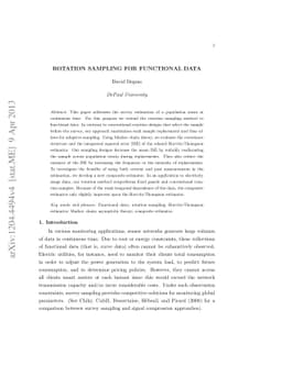 Rotation Sampling for Functional Data
