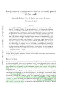 Low-parameter phylogenetic estimation under the general Markov model