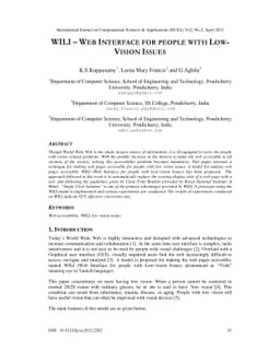 WILI - Web Interface for people with Lowvision Issues