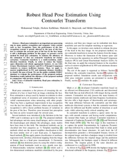 Robust Head Pose Estimation Using Contourlet Transform