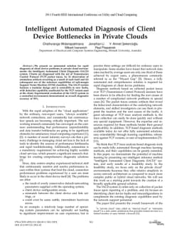 Intelligent Automated Diagnosis of Client Device Bottlenecks in Private
  Clouds