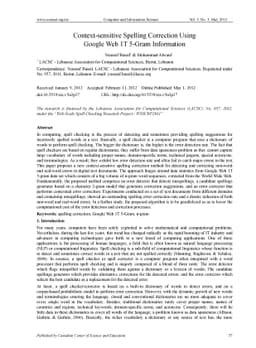 Context-sensitive Spelling Correction Using Google Web 1T 5-Gram
  Information