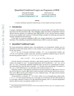 Quantified Conditional Logics are Fragments of HOL