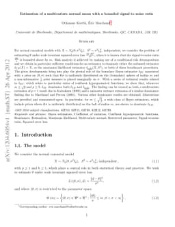 Estimation of a multivariate normal mean with a bounded signal to noise
  ratio
