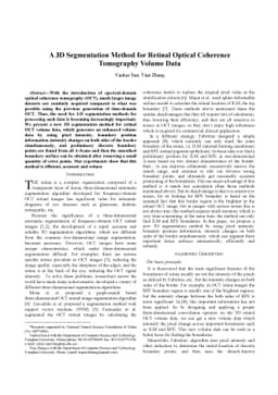 A 3D Segmentation Method for Retinal Optical Coherence Tomography Volume
  Data