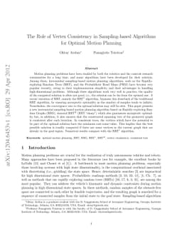 The Role of Vertex Consistency in Sampling-based Algorithms for Optimal
  Motion Planning