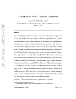 Active Contour with A Tangential Component